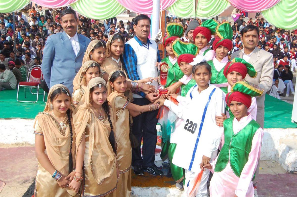 Bal Vikas School students at a prize distribution ceremony